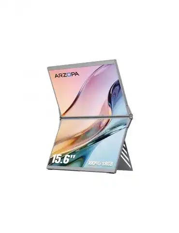 Arzopa E1 Dual-Screen Portable Monitor – 15.6" ×2 FHD IPS  USB-C - HDR - Aluminum Design