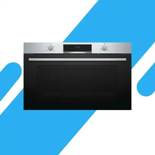 فرن بلت إن غاز من بوش 90 سم - سعة 102 لتر، شواية كهربائية رقمية - موديل - VGD553FR0