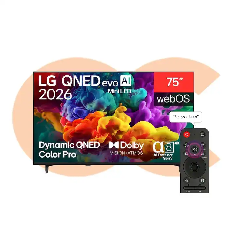 Best-Selling LG شاشة 75 بوصة QNED evo AI Mini LED 4K سمارت – موديل 75 QNED85B6T | Available Now at EHAB Center Home Appliances