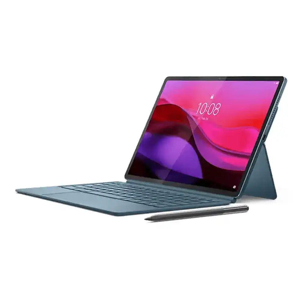 تابلت لينوفو Yoga Tab Plus – شاشة 12.7 بوصة بدقة 3K وتحديث 144 هرتز – سعة 256 جيجابايت – ذاكرة 16 جيجابايت رام – مع كيبورد وقلم – واي فاي فقط – موديل ZAEG0016EG