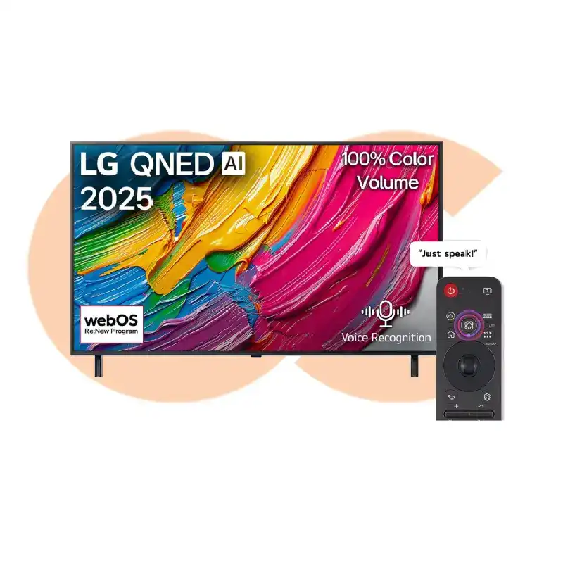 Best-Selling تلفزيون LG QNED AI 4K Smart TV مع جهاز تحكم عن بعد AI Magic HDR10 مقاس 55 بوصة 55QNED80A6A | Available Now at EHAB Center Home Appliances