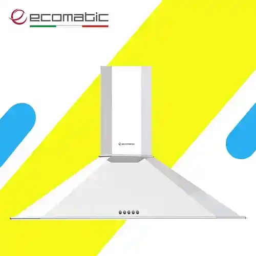 شفاط مطبخ إيكوماتيك هرمي 90 سم ستانلس ستيل بقوة شفط 650 م³/ساعة موديل - H9206RB