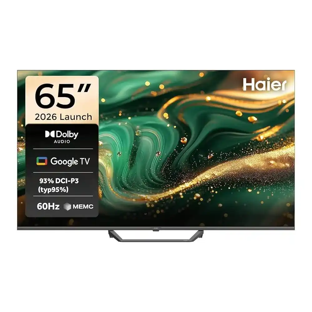 تلفزيون هاير 65 بوصة بدون إطار 4K UHD QLED مع ريسيفر داخلي H65S80GUX.