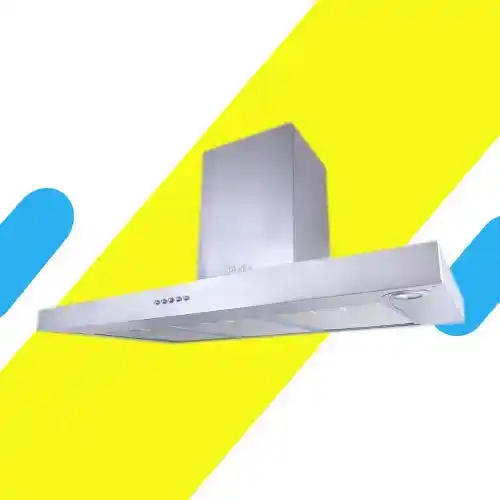 شفاط مطبخ بيورتي - لون فضي – 60 سم، قوة شفط 850 م³/ساعة، إضاءة LED، 3 سرعات - FLATO PRO X 60 CM