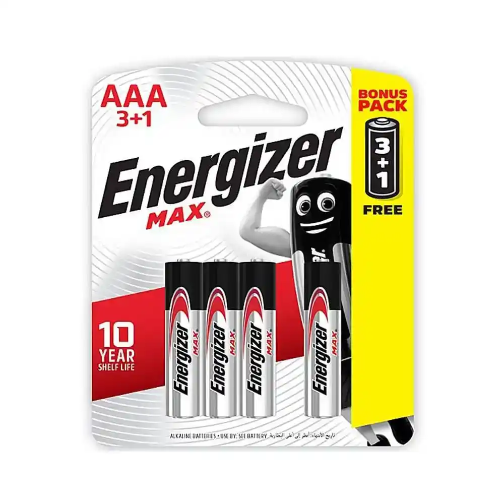 انرجايزر ماكس بطارية AAA 3+1 موديل 8888021205206