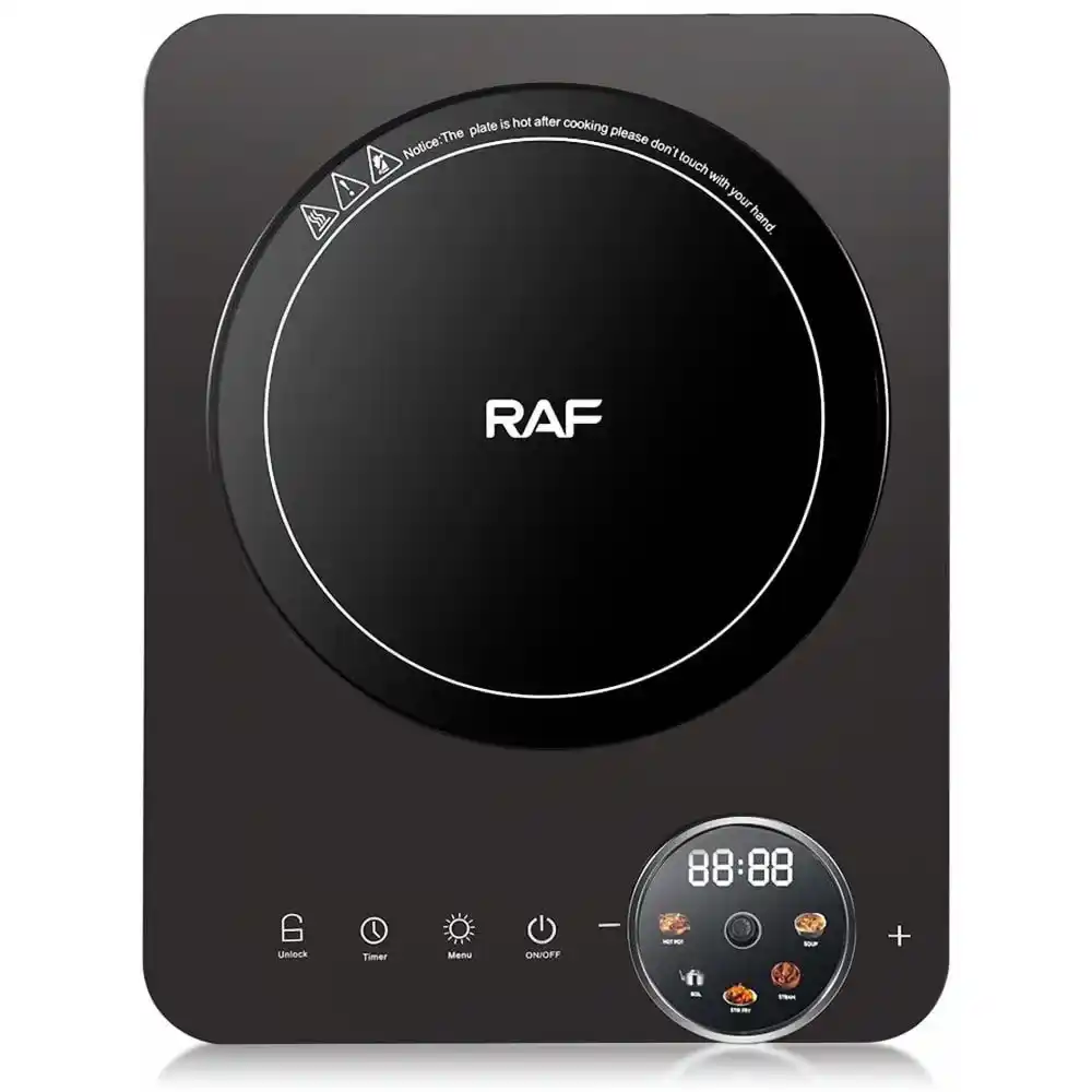 مسطح تسخين كهربائي راف ديجيتال، 2200 وات، اسود - R.8105