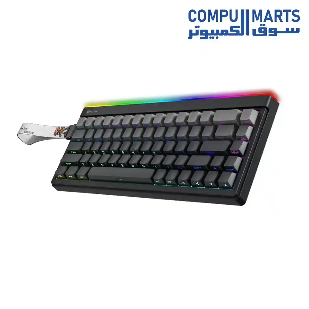 Meetion VibeKey B68 Gaming Keyboard – 68 Keys, RGB Colorful, USB + 2.4G + BT, 4000mAh Battery