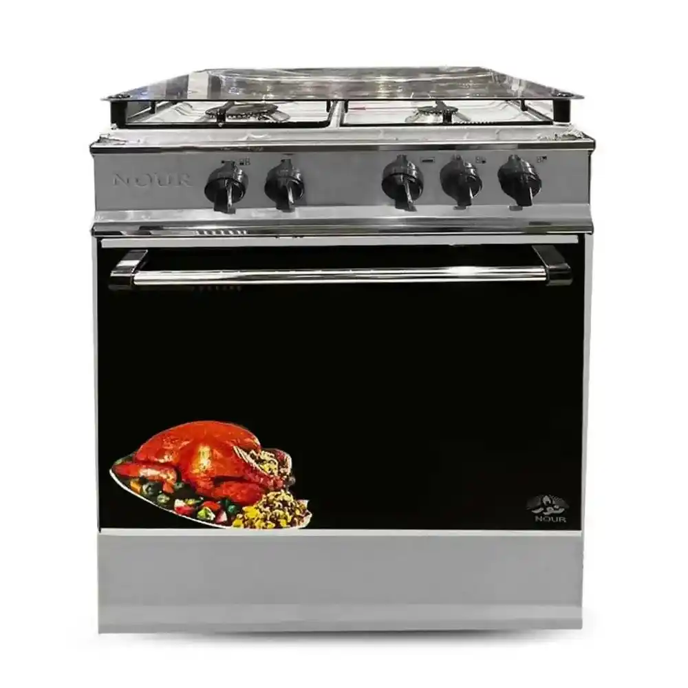 بوتاجاز نور 4 شعلة أسود * فضي GC-SC540.