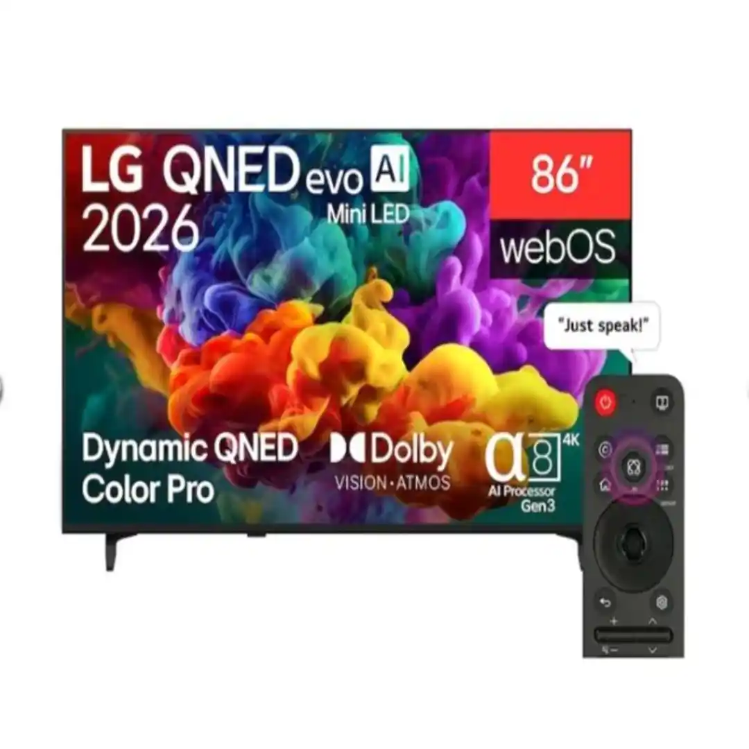 شاشه ال جى 86بوصه سمارت QNED evo AI QNED85 Mini LED ريموت ماجيك 86QNED85B6T