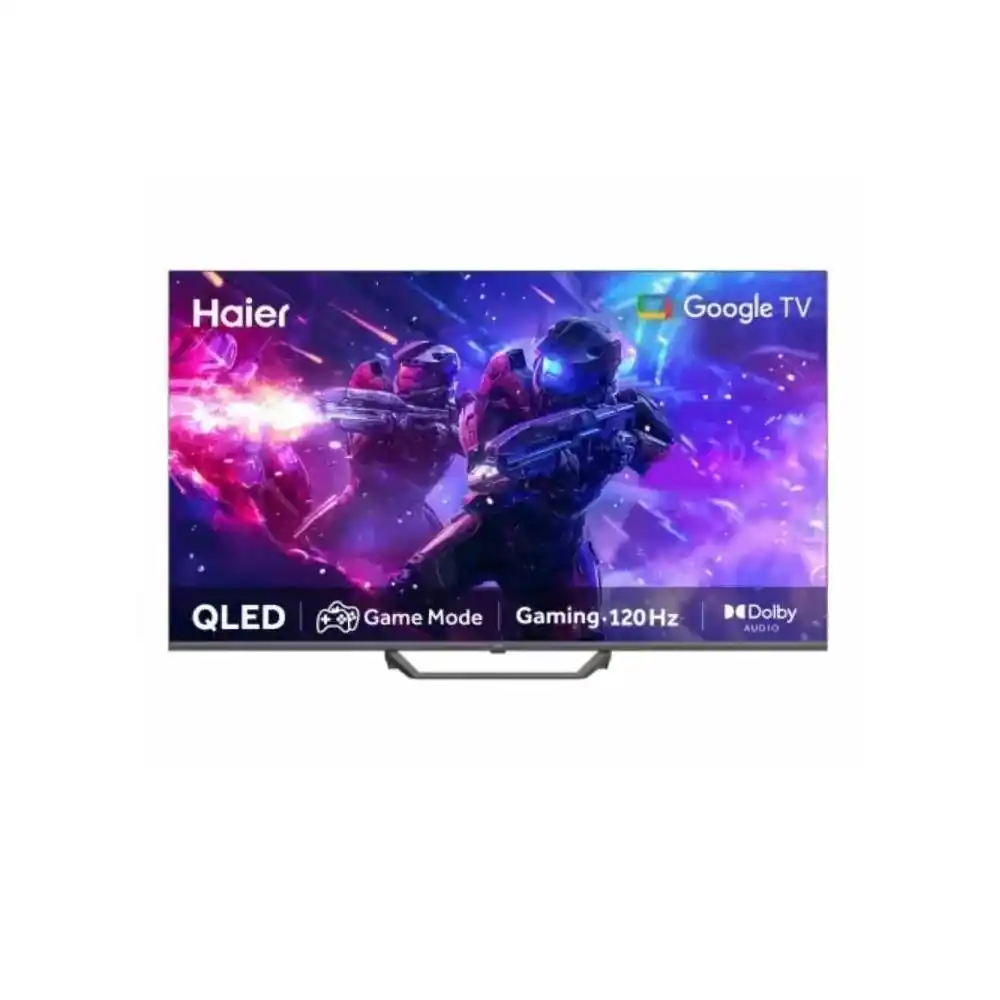 تلفزيون بدون إطار من هاير 50 بوصة 4K فائق الوضوح QLED مع ريسيفر داخلي H50S80GUX