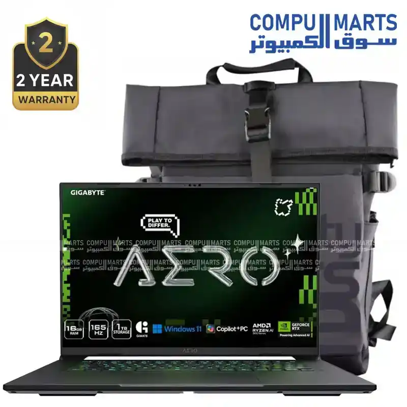 GIGABYTE AERO X16 EG61H Gaming Laptop 16-inch QHD 165Hz AMD Ryzen AI 7 350 16GB RAM 1TB SSD GeForce RTX 5050 8GB Windows 11 Home