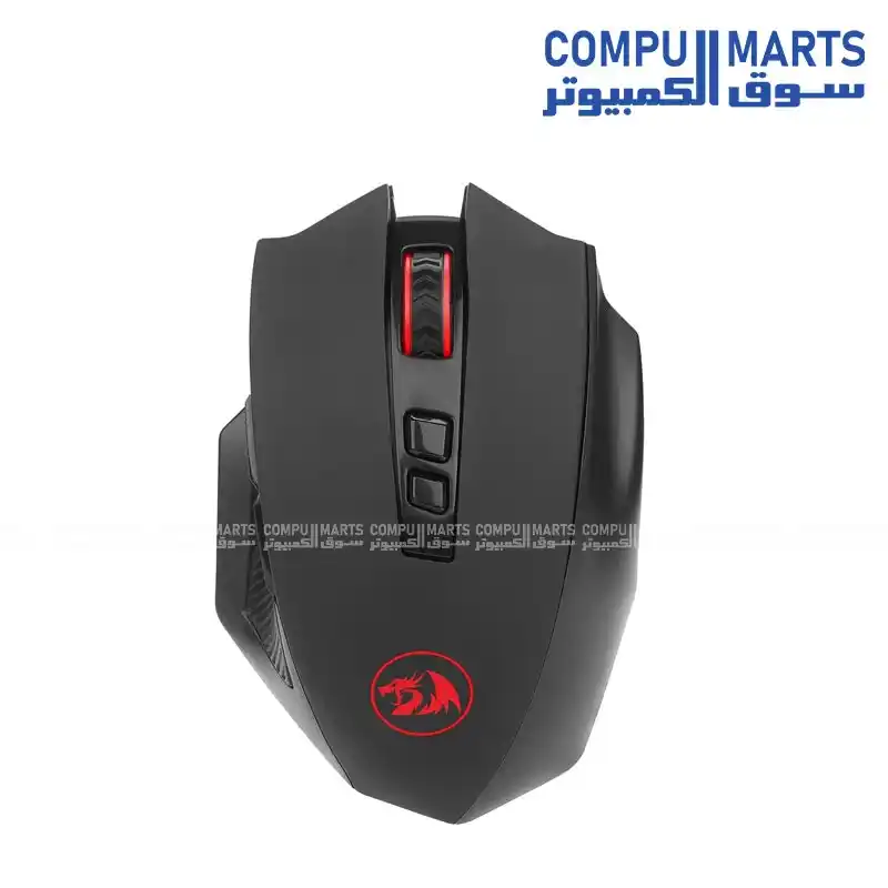 Redragon SHOKER M655-KS Wireless Gaming Mouse 4000 DPI 7 Programmable Buttons 2.4GHz USB Optical Ergonomic Mouse Black