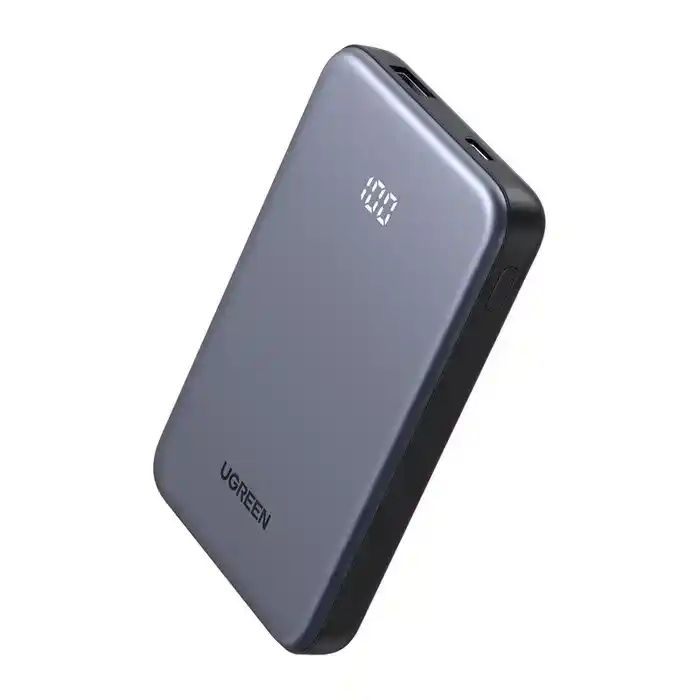 باور بانك UGREEN سعة 10000mAh شحن سريع 20W (PB507)  – رمادي