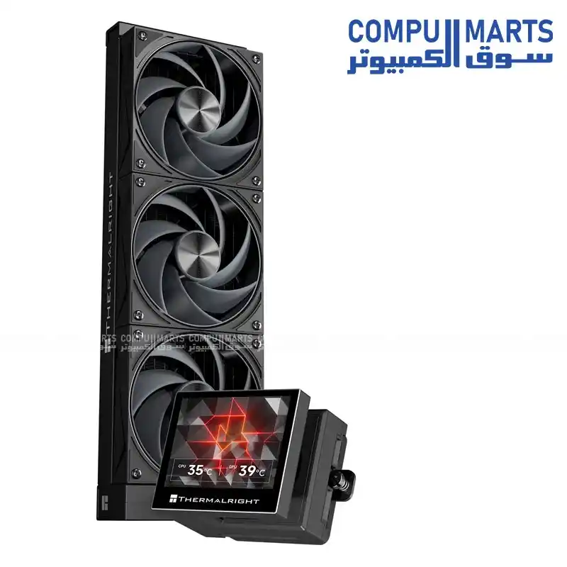 Thermalright Stream Vision 360 Black AIO Liquid CPU Cooler – 3.5" LCD, 360mm, PWM Fans, 3 Years Warranty