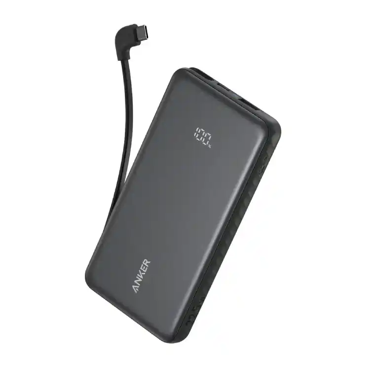 Anker Zolo Power Bank 10K, 22.5W, Built-in USB-C Cable