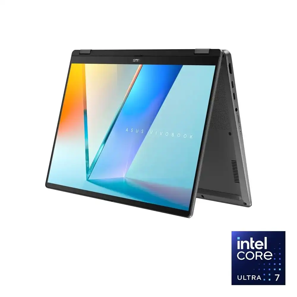 اسوس فيفو بوك S14 Flip TP3407SA-QL039W - انتل® كور™ الترا 7-256V - رامات 16 جيجا بايت - هارد ديسك 512 جيجابايت SSD - جرافيك Intel® Arc™ Graphics - شاشة 14" WUXGA OLED تاتش 60 هرتز - ويندوز11 - رمادي