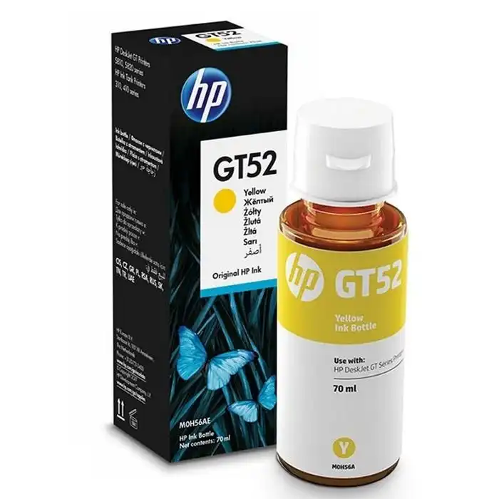 اتش بى InkJet خرطوشة حبر GT52 موديل M0H56A - اصفر