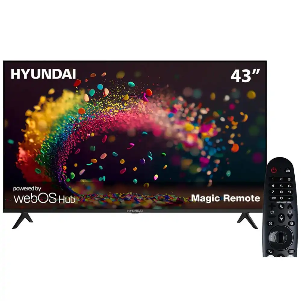 هيونداى تليفزيون 43 بوصة سمارت LED FHD بدون اطار webOS ريموت سحري - اسود - L43HYNDA630