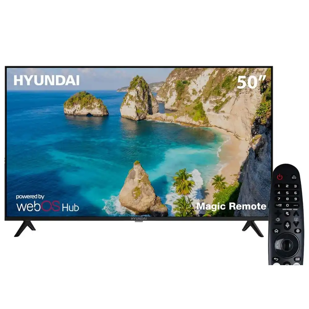 هيونداى تليفزيون 50 بوصة سمارت LED UHD 4K بدون اطار webOS ريموت ماجيك - اسود - L50HYNDA650