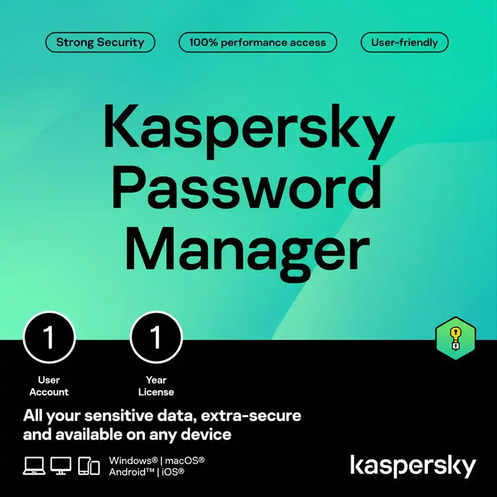 كاسبرسكي Cloud Password Manager مجموعة تطبيقات الامن عبر الانترنت سنه واحده 1 مستخدم Base Download Pack - موديل KL1956IDAFS