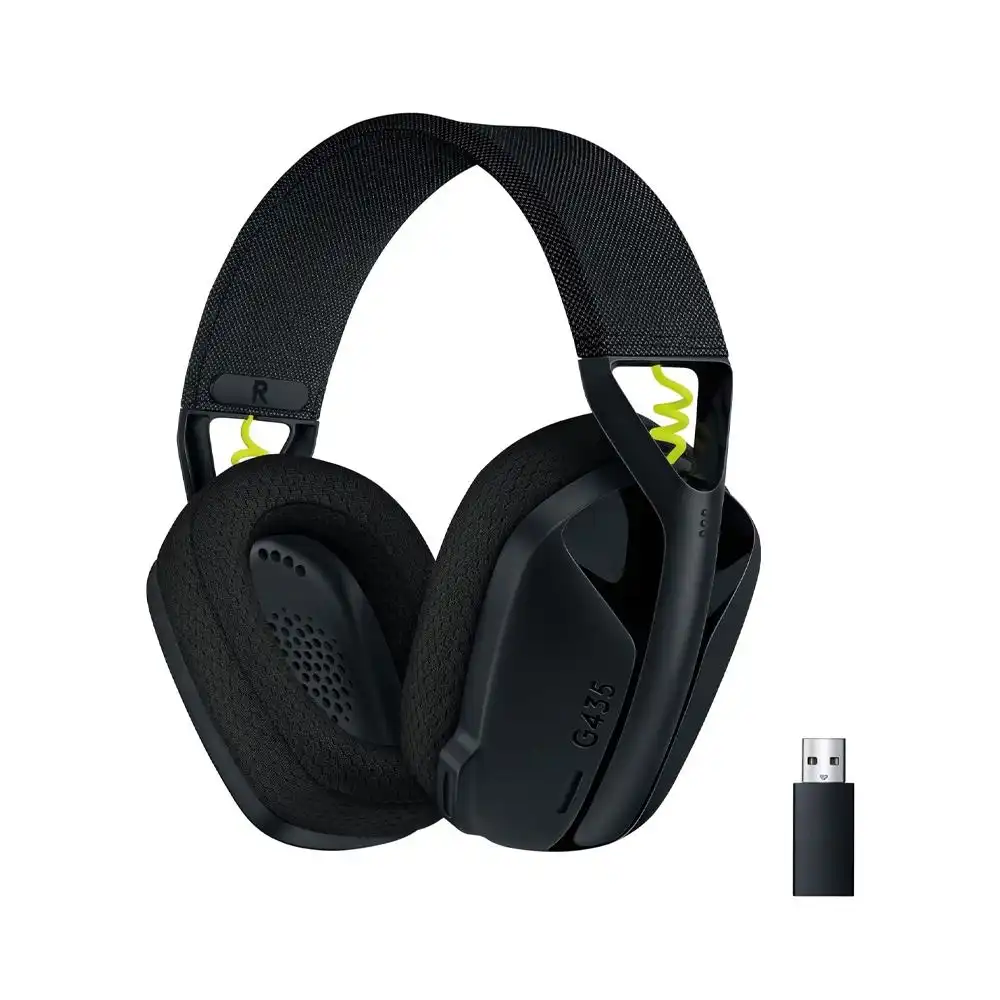 لوجيتيك G435 لايت سبيد سماعات للألعاب لاسلكية RGB موديل EMEA - 981-001050- أسود