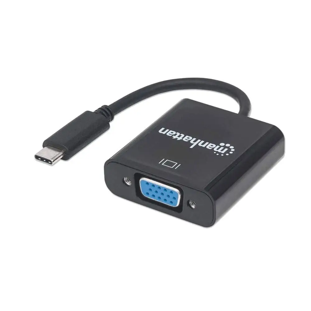 مانهتن محول من USB 3.2 Gen 1 Type-C Male إلي VGA Female - أسود