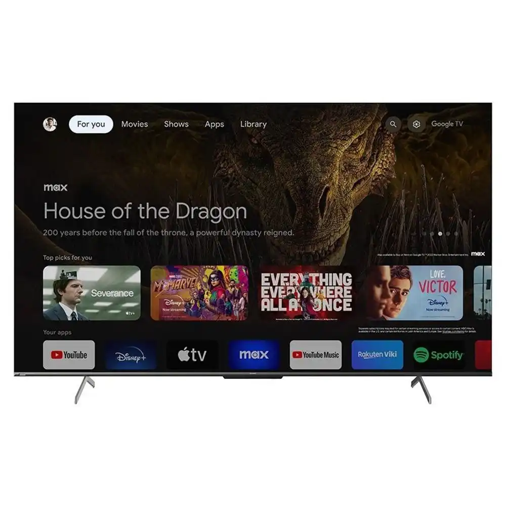 شارب تليفزيون 75 بوصة 4K بتقنية Deep Chroma سمارت مزودة بريسيفر داخلي بدون فريم - 4T-C75FN6EX