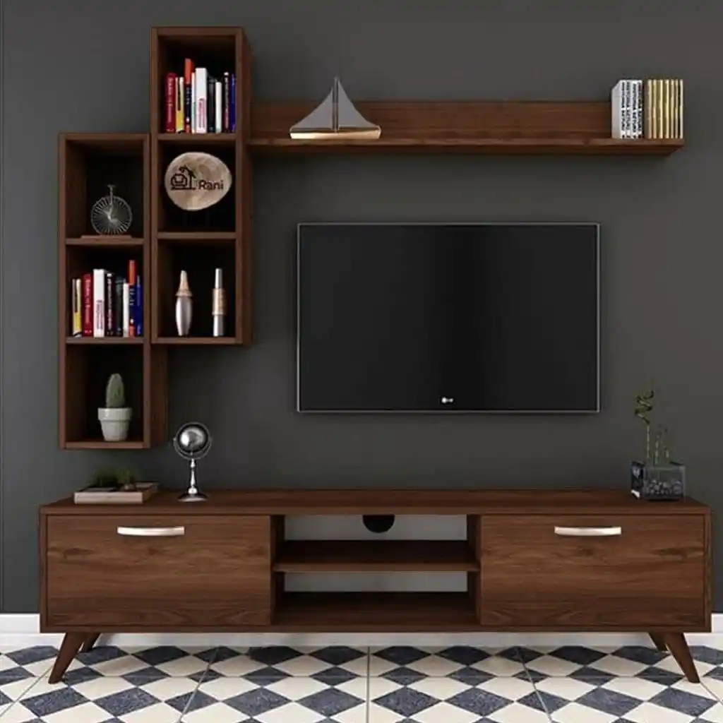 وحدة تلفزيون ام دى اف بني - 50×30×150×33 سم