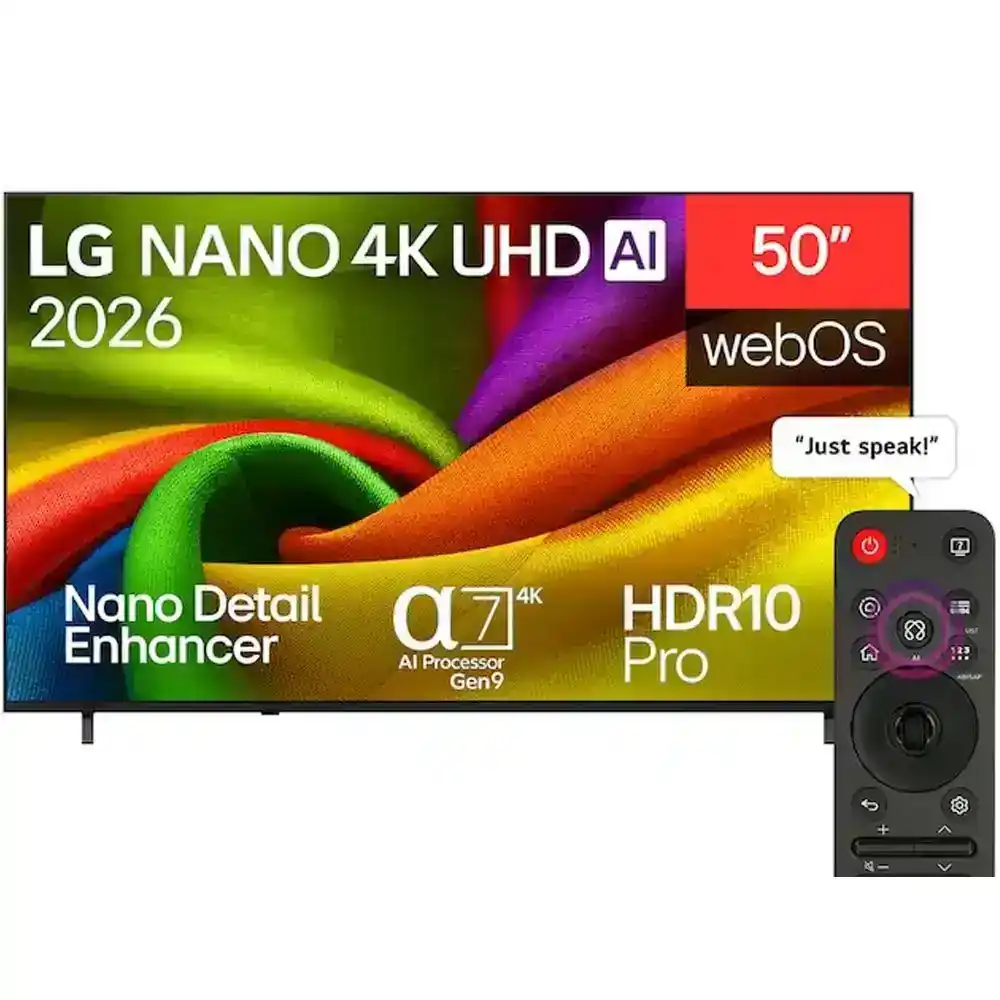 ال جي تليفزيون 50 بوصة نانو 4K UHD بتكنولوجيا AI NU84 - سمارت - 50NU840B6LA.AFU