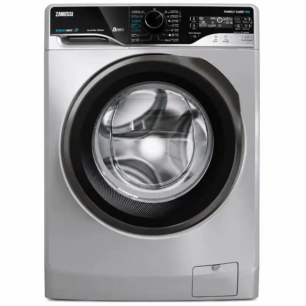 زانوسي غسالة أوتوماتيك سعة 9 كيلو تحميل أمامي - 1200 لفة في الدقيقة - ديجيتال متعددة البرامج انفرتر - فضي غامق - Tc2 Zwf9221sd7 914909476