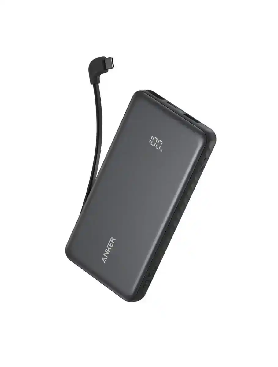 أنكر باور بانك Zolo سعة 20000 مللي أمبير بقوة 22.5 وات بكابل USB-C بيلد أن - موديل - A110EH11 - أسود