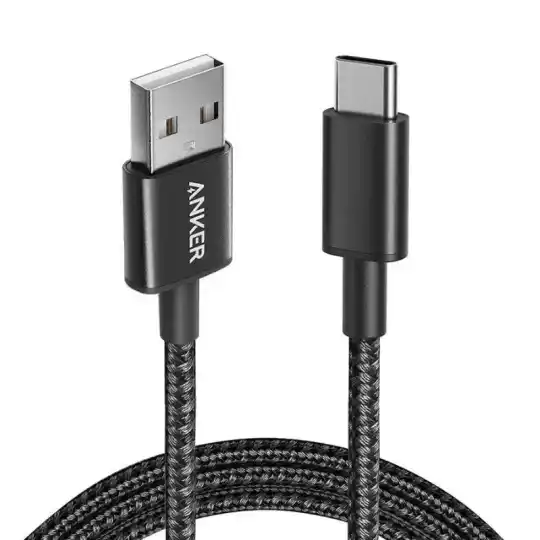 كابل أنكر نايلون USB-A إلى USB-C بطول 6 أقدام مضفر B2B A8173H11 - أسود