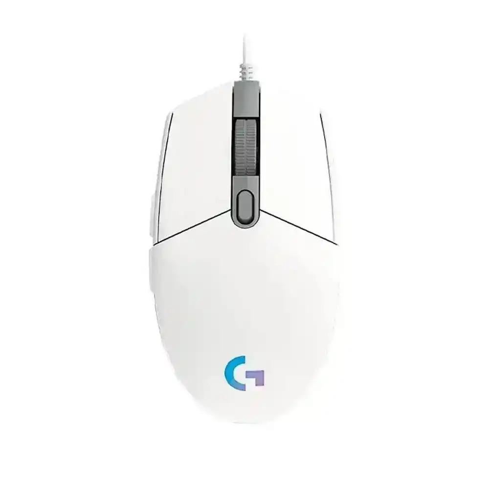 لوجيتك ماوس G102 Light sync للالعاب موديل EER 910-005824 - أبيض