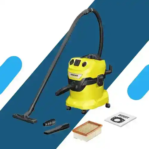 مكنسة كارشر WD 4 رطبة وجافة – 1000 وات – سعة 20 لتر – فلتر مسطح
