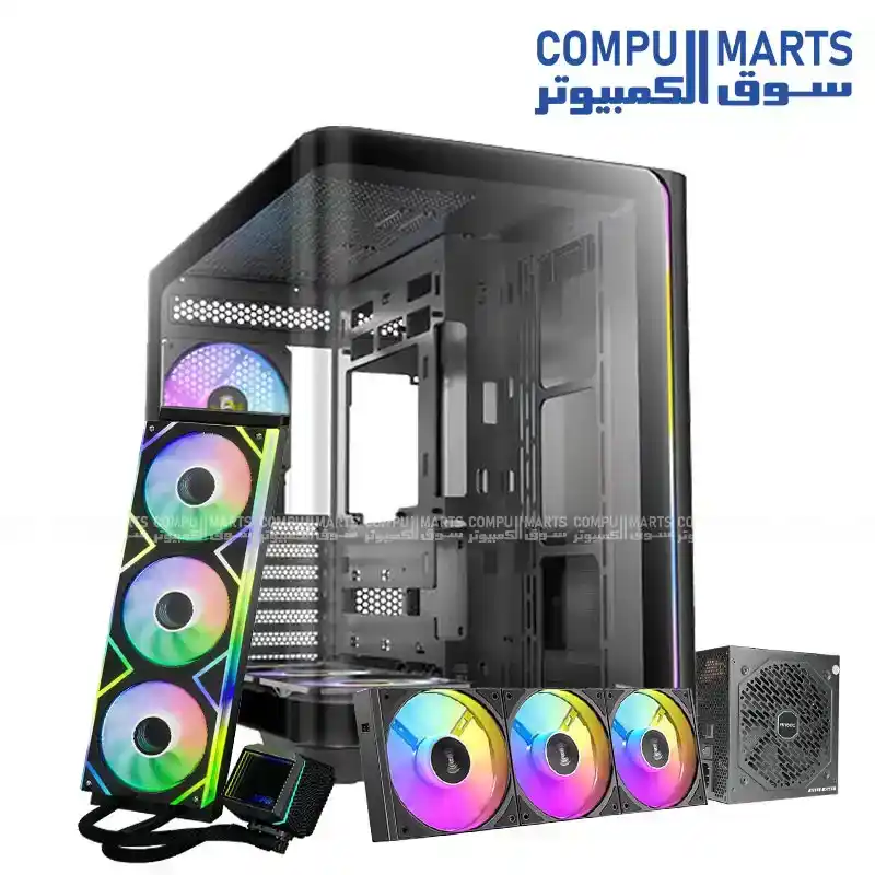 NOVA CPC 5 Premium Gaming Components Bundle – Antec C5 Curved 4Fan ARGB, NE1000 1000W Gold, XPG Levante II Black
