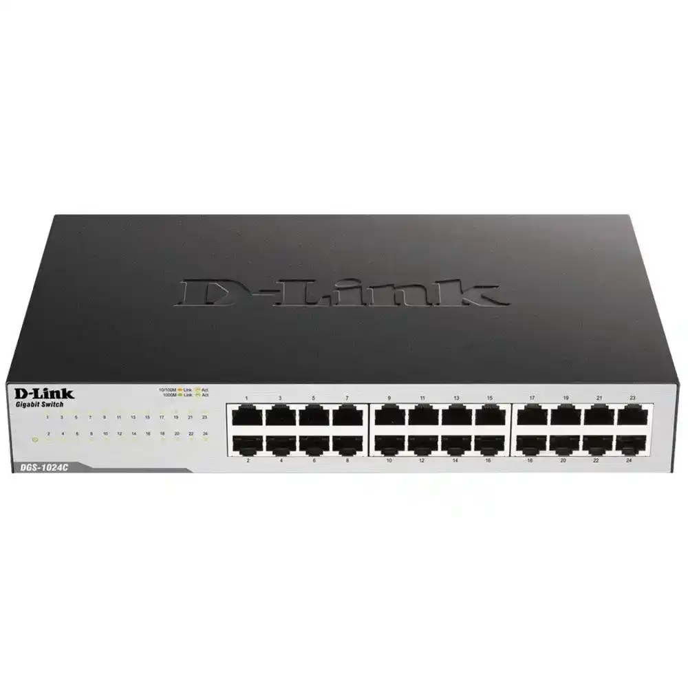 سويتش دي لينك 24 منفذ 10/100/1000 ميجابت في الثانية DGS-1024C Unmanaged Rackmount