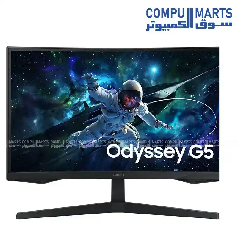 Samsung Odyssey G5 G55C QHD 1000R Curved Gaming Monitor – 165Hz, 1ms MPRT, HDR10, AMD FreeSync, VA Panel, HDMI & DisplayPort – 27-inch / 32-inch, 3-Year Warranty
