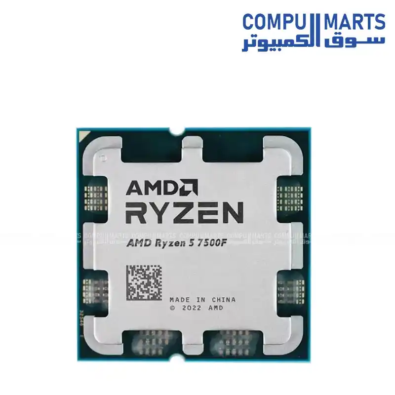 AMD Ryzen 5 7500F Desktop Processor – 6 Cores, 12 Threads, Up to 5.0GHz Boost, AM5 CPU (Tray, No Cooler, No iGPU)