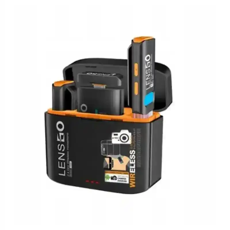 ميكروفون لاسلكي Lensgo Camera 528C - أسود