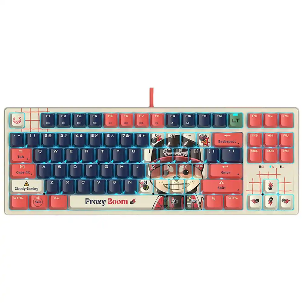 كيبورد بلودي سلكي سويتش RGB Alpha Optical جيمنج إنجليزي وعربيAT87
