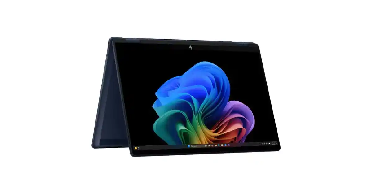 HP OmniBook X Flip 14-kc0001ne Laptop / AMD Ryzen™ AI 5 430 / 14 Inch 2K Touch / 512GB SSD / 16GB RAM DDR4 / AMD Radeon 840M Graphics / English & Arabic Keyboard / Atmospheric Blue - [D84R5EA]