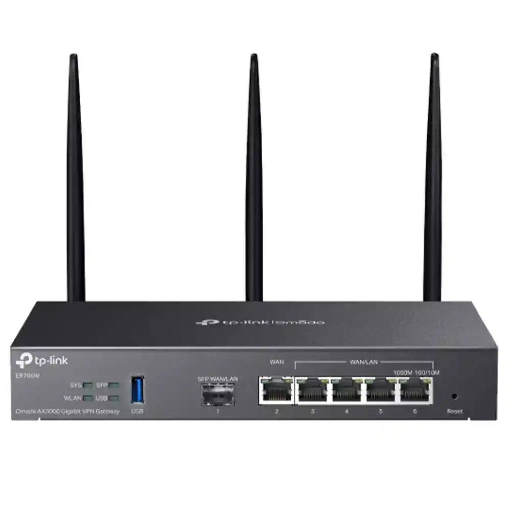 راوتر تي بي لينك أومادا VPN جيجابت 5 منافذ + منفذ (SFP) 3 انتينا 3000 ميجابايت في الثانية ER706W