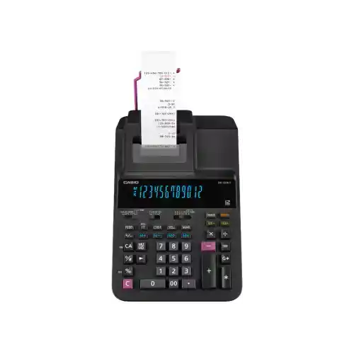 كاسيو آلة حاسبة مكتبية بشريط طباعة 12 خانة لون أسود CASIO-DR-120LL-BK