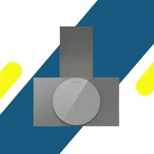 شفاط إيكوماتيك (Ecomatic) 90 سم ديكوري كريستال رمادي – H9310URXGRT – قوة شفط 1000 م³/ساعة تحكم باللمس والريموت
