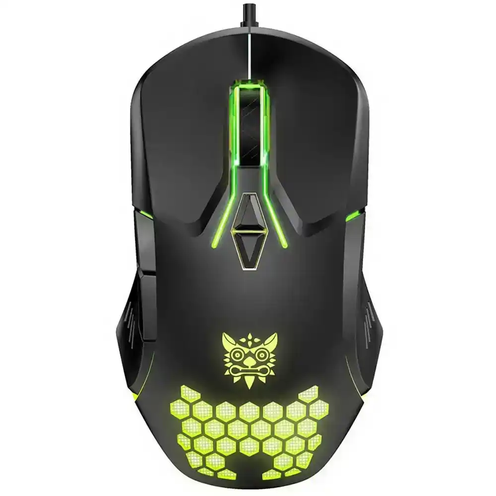 ماوس اونيكوما سلكي RGB جيمنج 3600 نقطة في البوصة CW902 - أسود