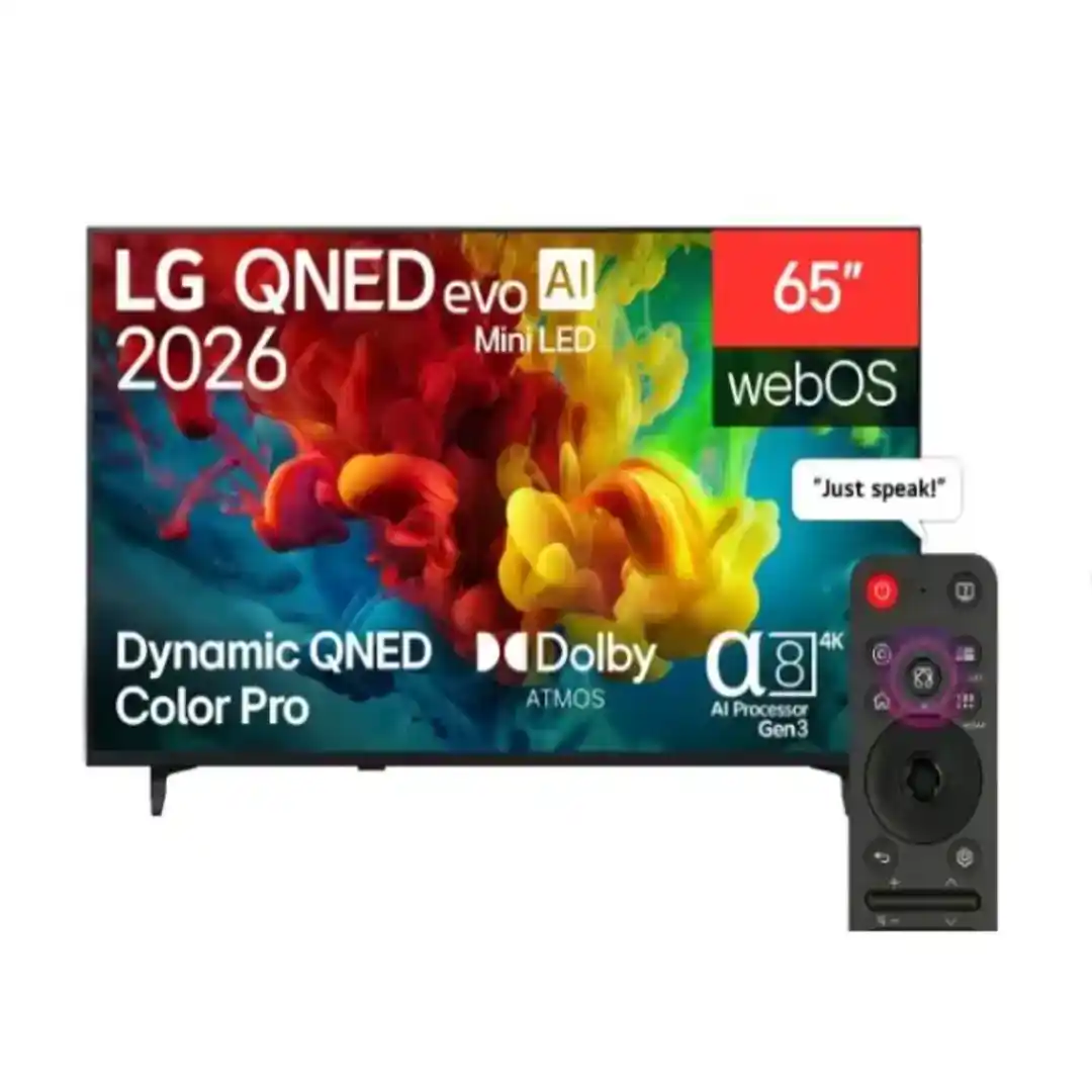 شاشه ال جى 65بوصه سمارت QNED evo AI QNED85 Mini LED ريموت ماجيك 65QNED85B6T