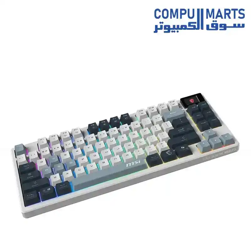 MSI FORGE GK600 TKL WIRELESS SKY US Mechanical Gaming Keyboard 83 Keys RGB