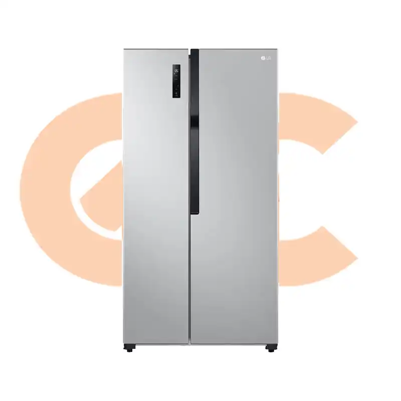 Best-Selling ثلاجة ال جي 519 لتر سايد باى سايد ديجيتال 2 باب فضي موديل GCFB507PQAM | Available Now at EHAB Center Home Appliances