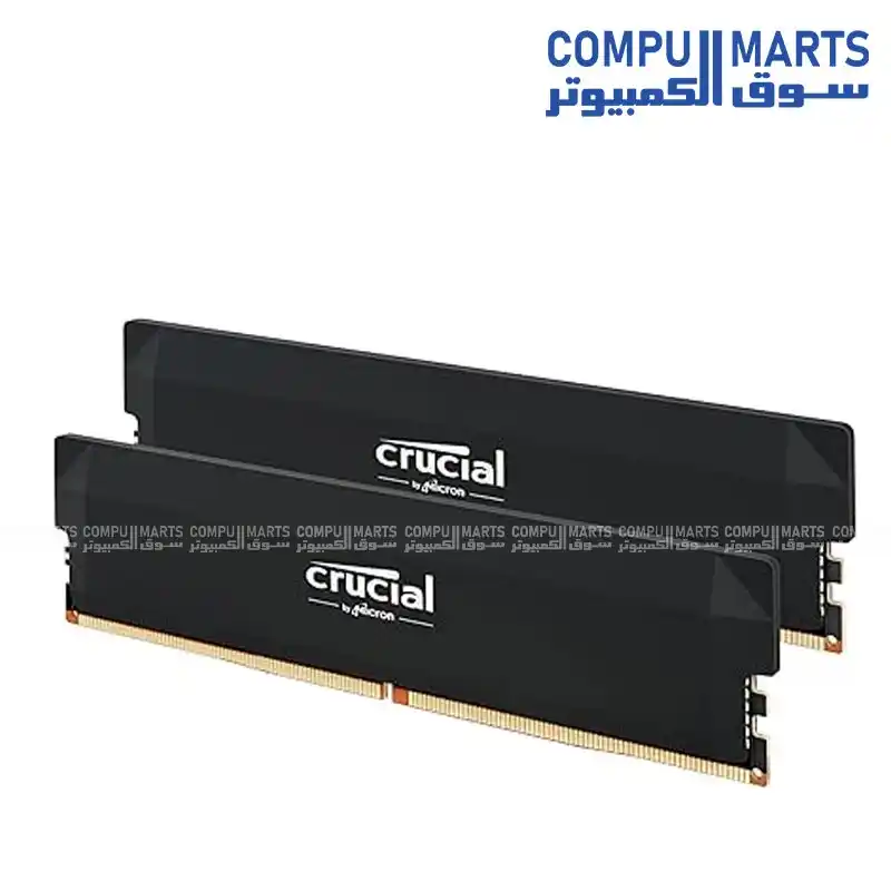 Crucial Pro DDR5 64GB (2x32GB) 6400MHz CL40 Desktop RAM | UDIMM OC Gaming Memory | XMP 3.0 EXPO