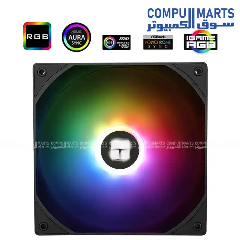 Thermalright TL-C14C-S 140mm ARGB Case Fan, 4-Pin PWM, S-FDB Bearing, 1500RPM, High Airflow Cooling, 1 Year Warranty